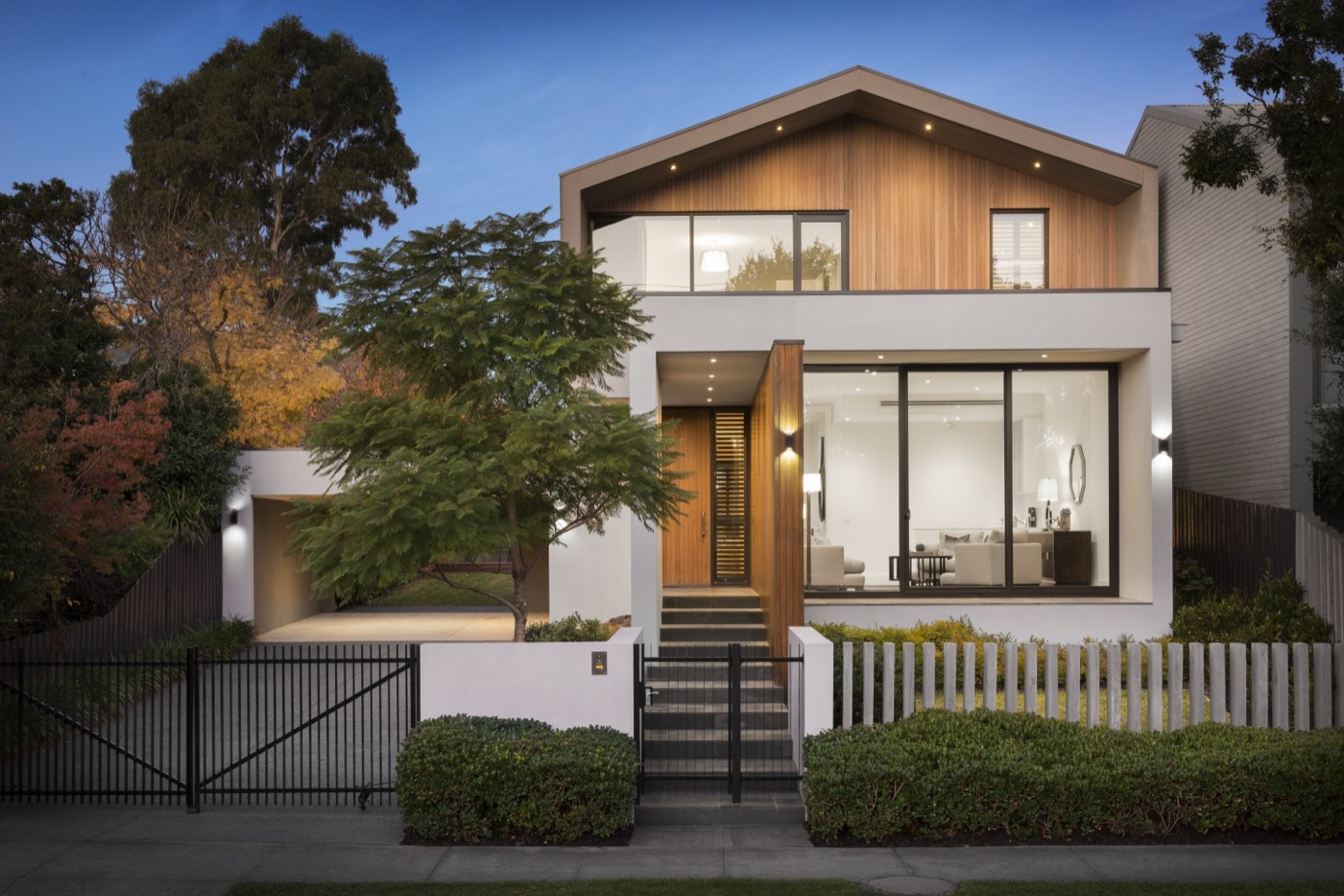 Elegant residential home facade