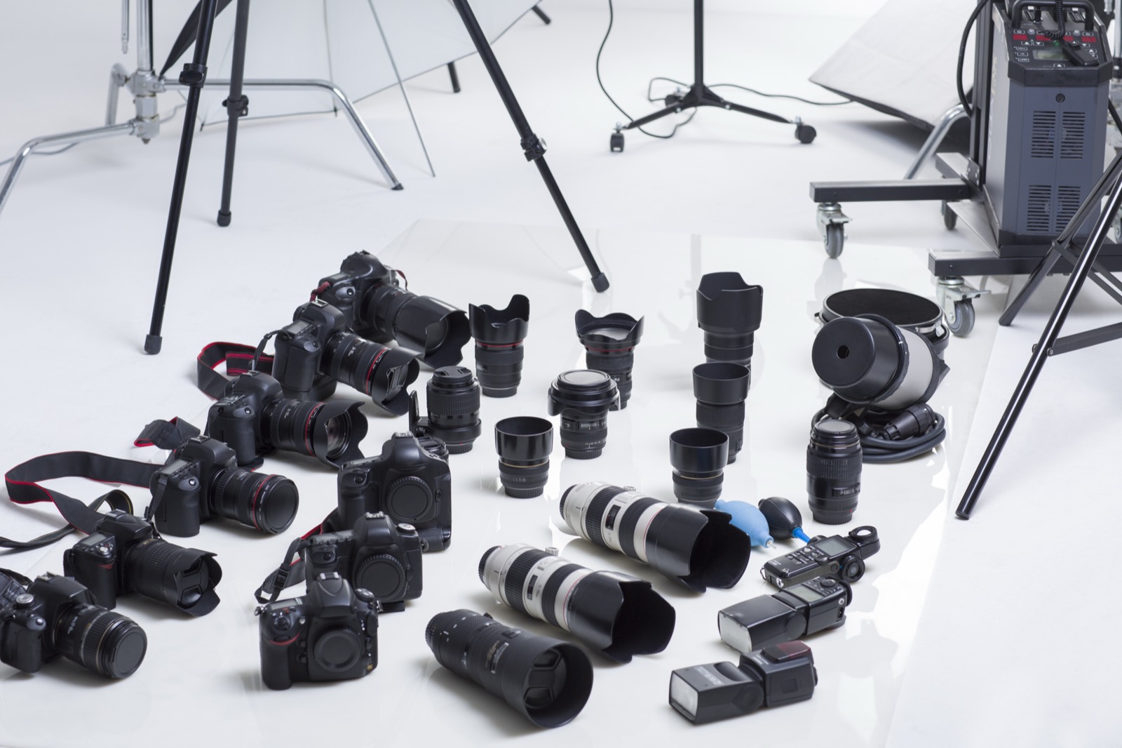 Cinema cameras ready in the studio
